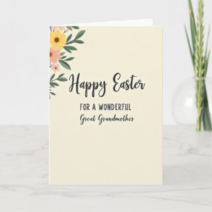 Happy Easter Great Grandmother Card