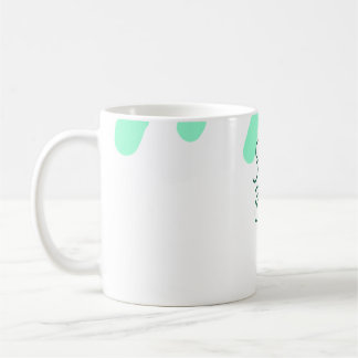 Happy Easter green eggs pastel name date simple  Coffee Mug