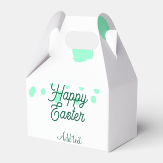 Happy Easter green eggs pastel name date simple  Favor Box