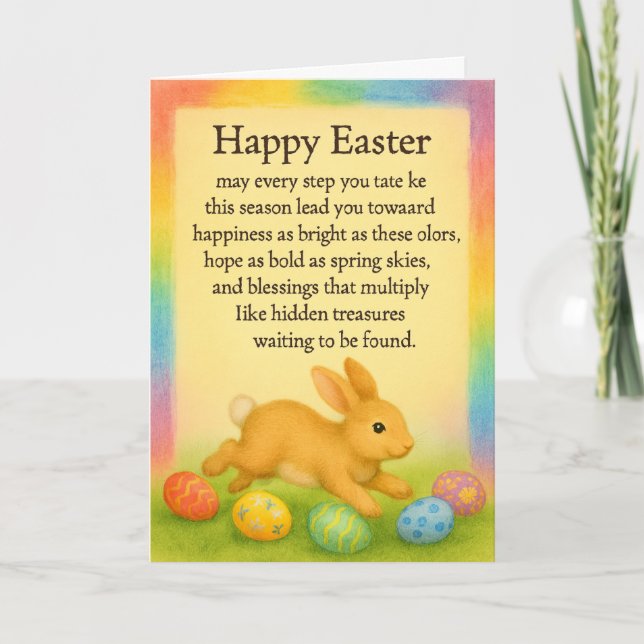 Happy Easter Greeting Card (Front)