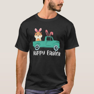 Happy Easter Guinea Pig Bunny Riding Truck Boys To T-Shirt