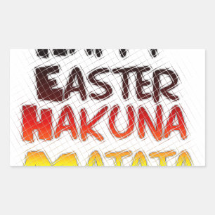 Happy Easter: Hakuna Matata Text Art Design Sticker
