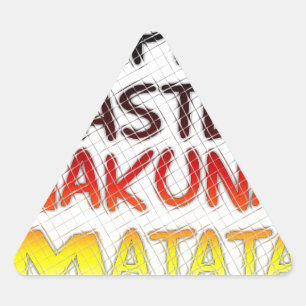 Happy Easter: Hakuna Matata Text Art Design Triangle Sticker