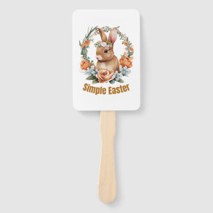 happy easter     hand fan