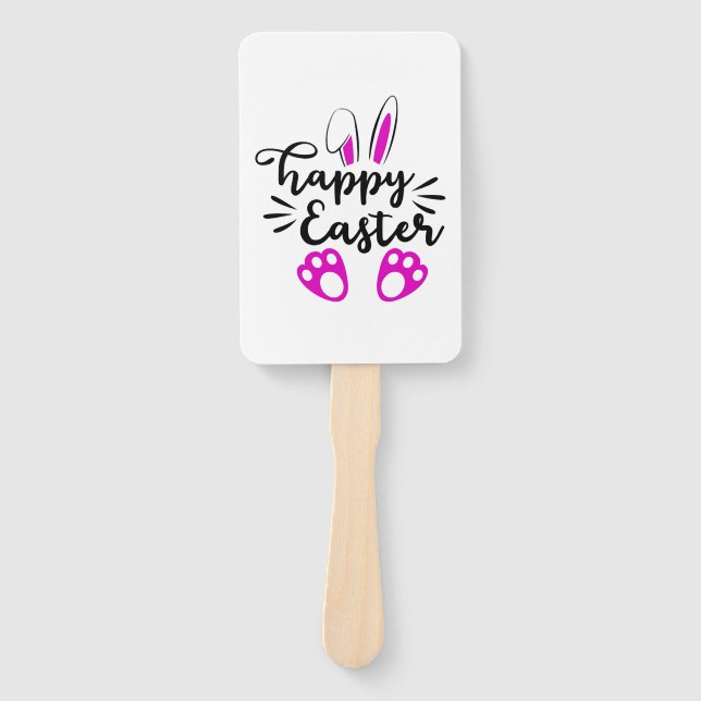 Happy easter            hand fan (Front)