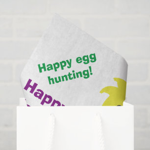 Happy Easter Happy Egg Hunting Chick Eggs Tissue Paper