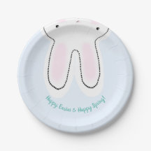 Happy Easter Happy Spring cute blue Bunny funny 
