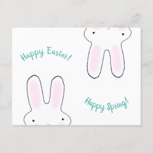 Happy Easter Happy Spring cute bunny funny Postcard
