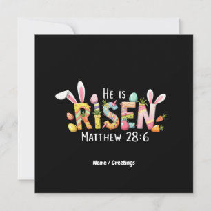 Happy Easter! He Is Risen Celebrate Jesus Christ Invitation