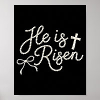 Happy easter he is risen pearl jesus christianHapp