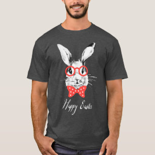 Happy Easter Hipster Bunny Rabbit T-Shirt