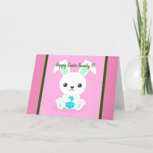 Happy Easter Holiday Bunny Floral Holiday Cards