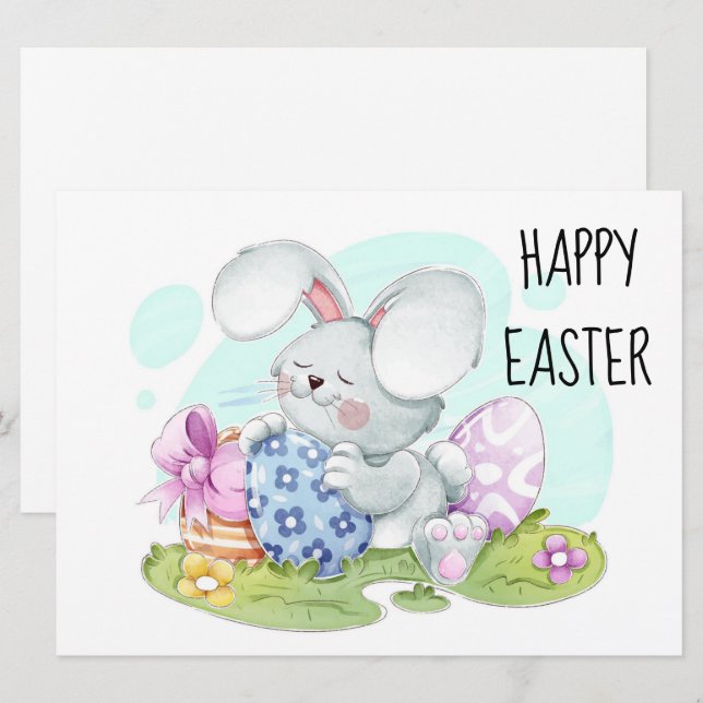 Happy Easter Holiday Card (Front/Back)