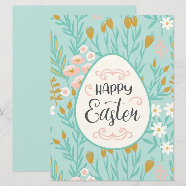 Happy Easter Holiday Card (Front/Back)