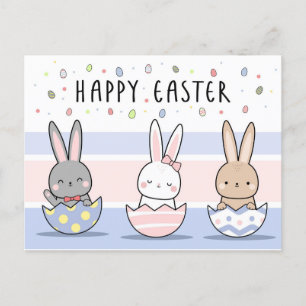 Happy Easter Holiday Postcard