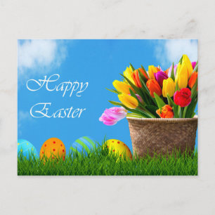 Happy Easter Holiday Postcard