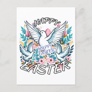 Happy Easter Holiday Postcard