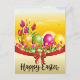 Happy Easter Holiday Postcard