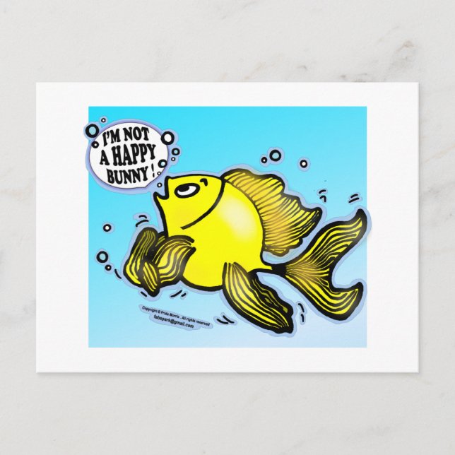 HAPPY EASTER I'm not a Happy Bunny funny greeting Holiday Postcard (Front)