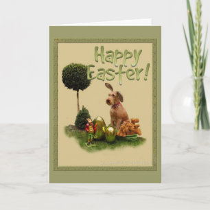 Happy Easter "Irish Terrier" Holiday Card