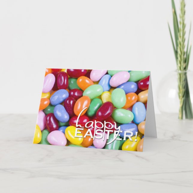 Happy Easter Jellybeans Holiday Card (Front)