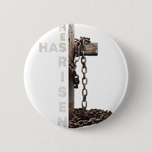 Happy Easter Jesus He Has Risen Religious Christia 2 Inch Round Button