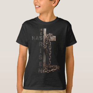 Happy Easter Jesus He Has Risen Religious Christia T-Shirt