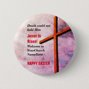 HAPPY EASTER   Jesus is Risen  2 Inch Round Button