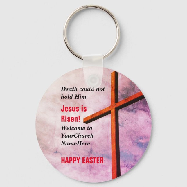 HAPPY EASTER | Jesus is Risen Keychain (Front)
