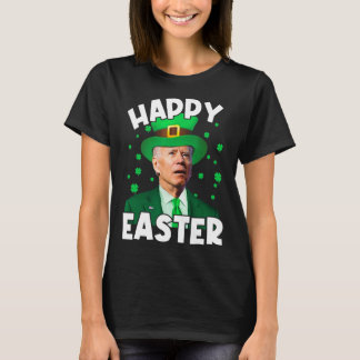 Happy Easter Joe Biden Leprechaun Shamrock St Patr T-Shirt