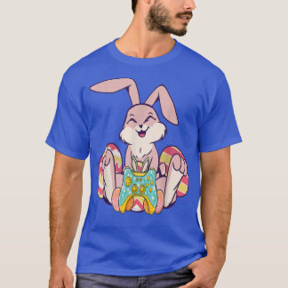 Happy Easter Joystick Bunny Ear funny Gaming Kids  T-Shirt