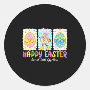 Happy Easter Just A Little Egg-stra Funny Eggs Kid Classic Round Sticker