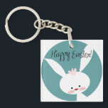 Happy Easter        Keychain<br><div class="desc">happy easter,  bunny,  rabbit,  funny,  cute,  eggs,  colourful</div>