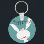 Happy Easter       Keychain<br><div class="desc">happy easter,  bunny,  rabbit,  funny,  cute,  eggs,  colourful</div>