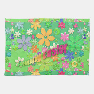 happy easter kitchen towel