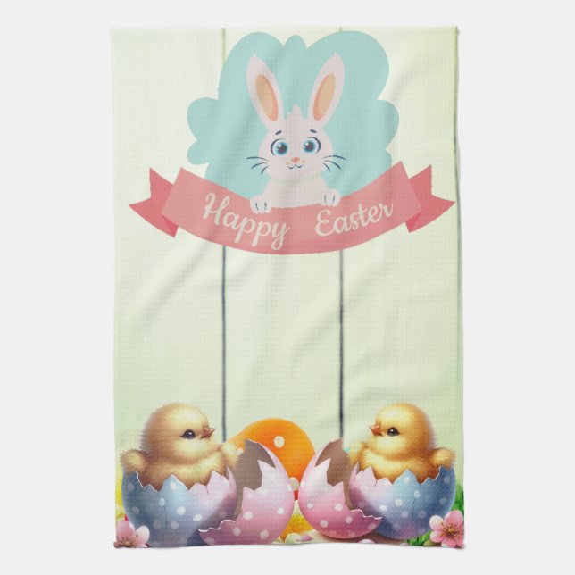 Happy Easter Kitchen Towel (Vertical)