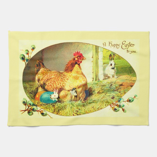 Happy Easter Kitchen Towel (Horizontal)