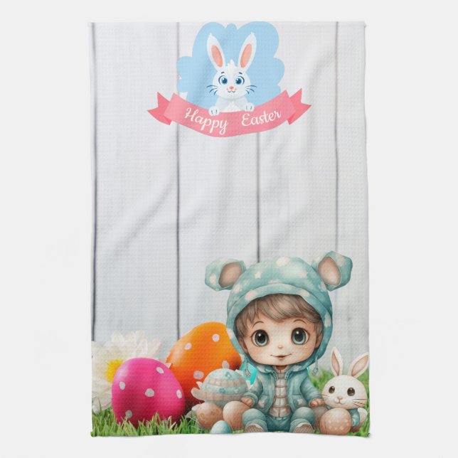 Happy Easter Kitchen Towel (Vertical)