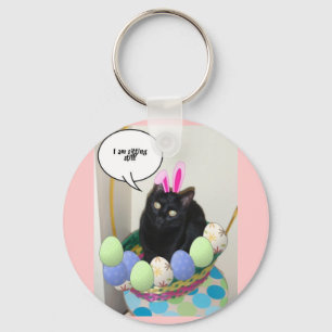 Happy Easter Kitty Keychain