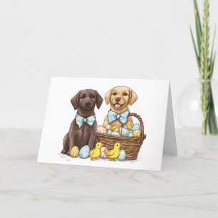 Happy Easter Labrador Retriever Dogs Holiday Card
