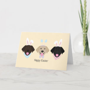 Happy Easter Labrador Retriever Dogs Holiday Card