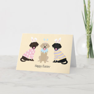 Happy Easter Labrador Retriever Dogs Holiday Card