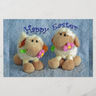 Happy Easter Lambs Stationery