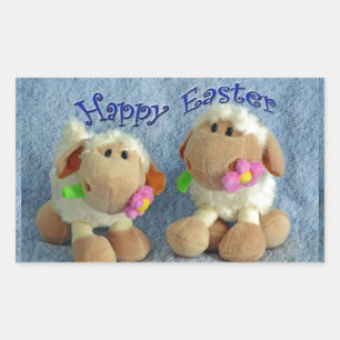 Happy Easter Lambs Sticker