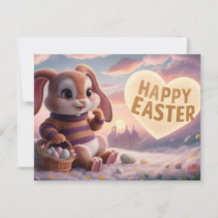Happy Easter Lapin Poscards 04 Postcard