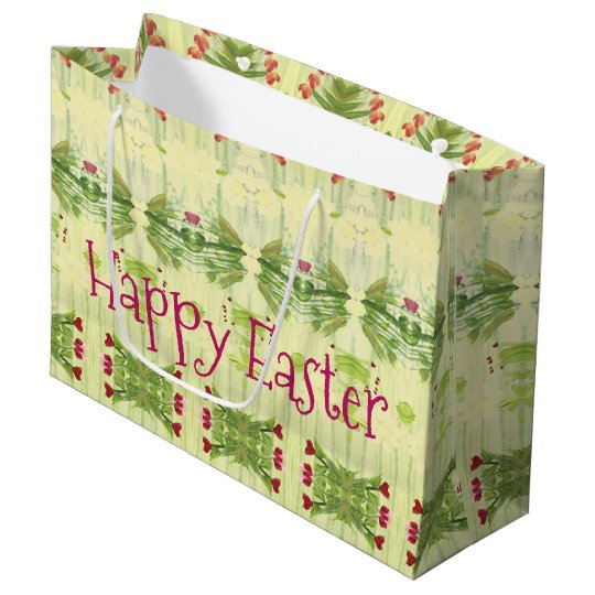 Happy Easter Large Gift Bag Zazzle.ca