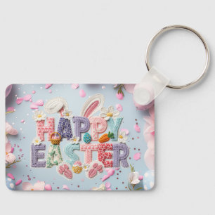 Happy Easter "Latch Yarn" Keychain