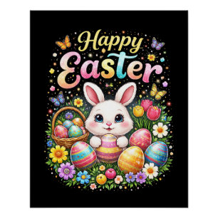 Happy Easter Little Bunny Poster
