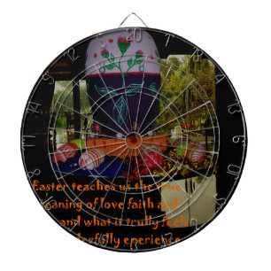 Happy Easter Love Faith and Hope Wishes Dartboard