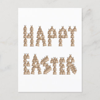 Happy Easter Made Of Bunnies! | Funny Easter Postcard